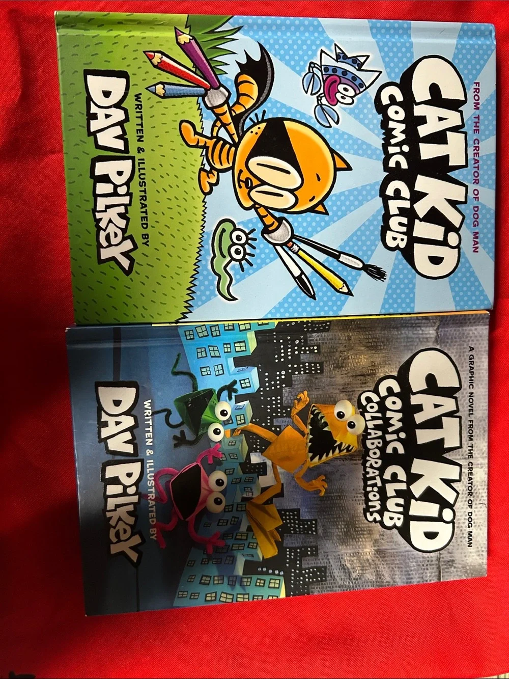 CatKid Comic Club Graphic Novels by - Blue & Green Covers
